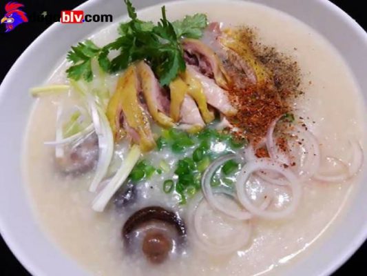 Chế biến nước chấm chung với cháo gà