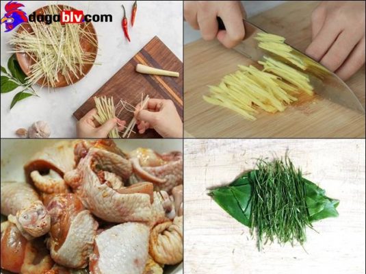 Sơ chế và ướp nguyên liệu cho gà - Cách nấu gà rang muối 