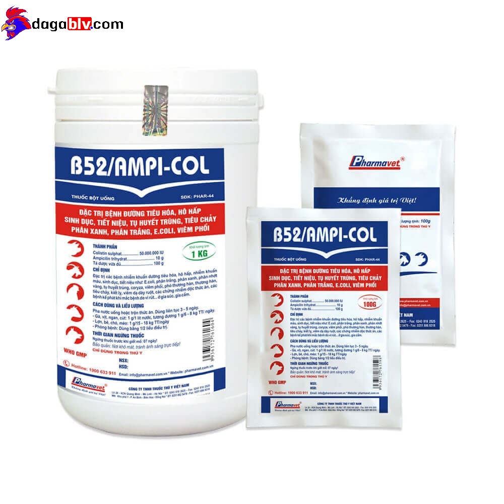 Thuốc đặc trị khò khè cho gà - B52 Ampi Col