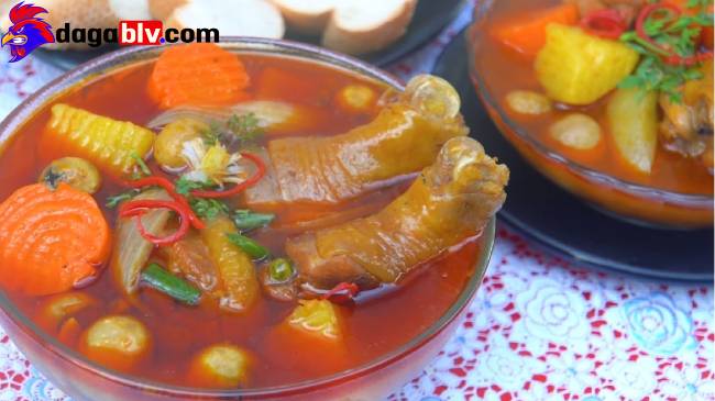 Cách nấu lagu gà đậu trắng