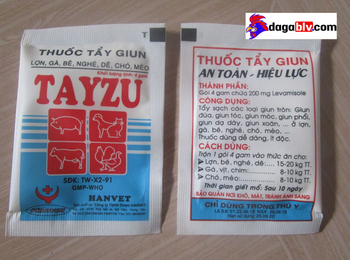 Thuốc tẩy giun tayzu Thuốc tẩy giun tayzu